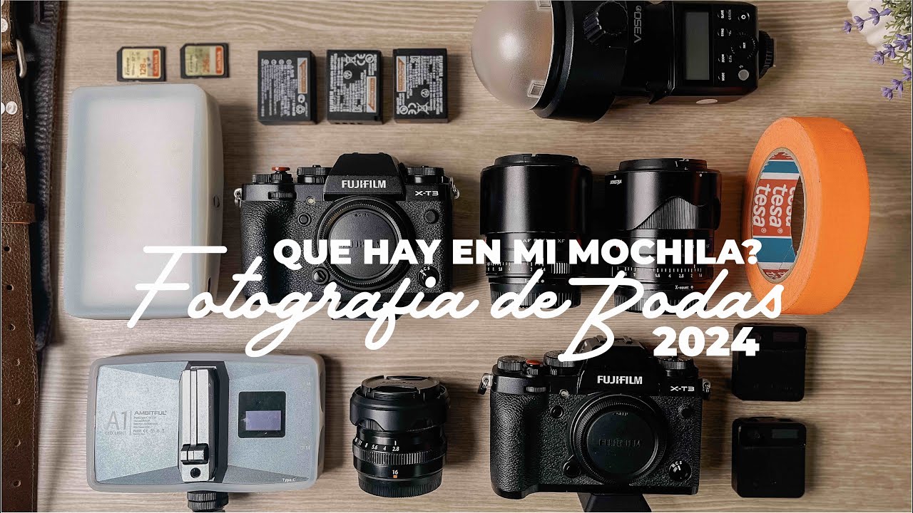 Que hay en mi Mochila de Fotografía • Bodas 2024