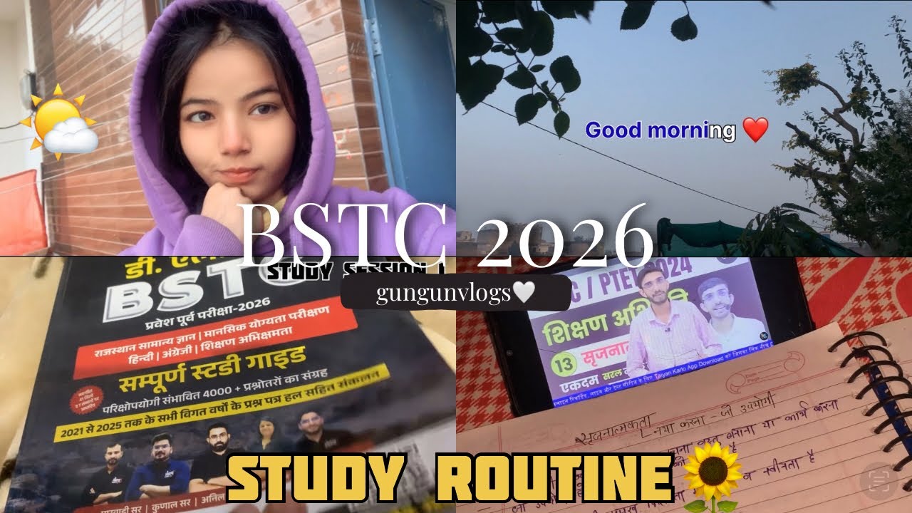 BSTC 2026❤️🌷STUDY ROUTINE 🦋🌷#bstcexam #bstc #vlog #selfstudy #day07 