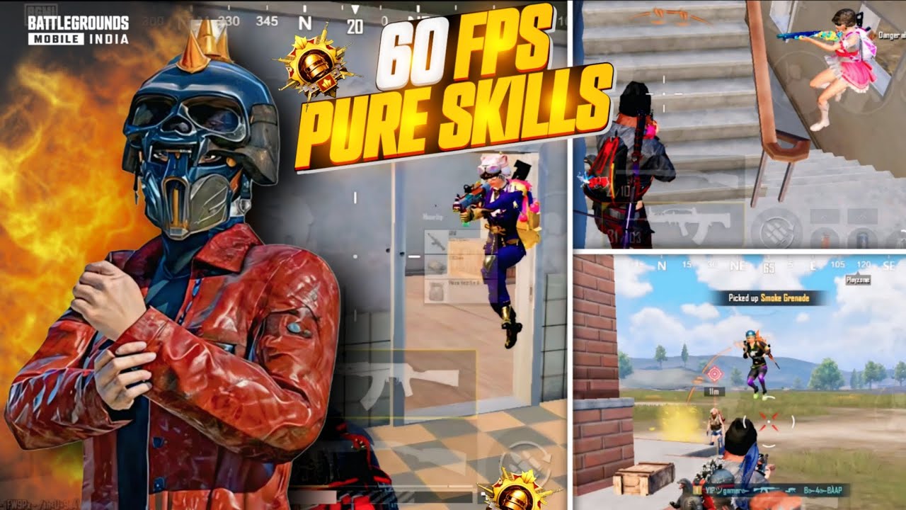 60 FPS PURE SKILLS | REDMI NOTE 12 PRO | 5+3 FINGER PLAYER 