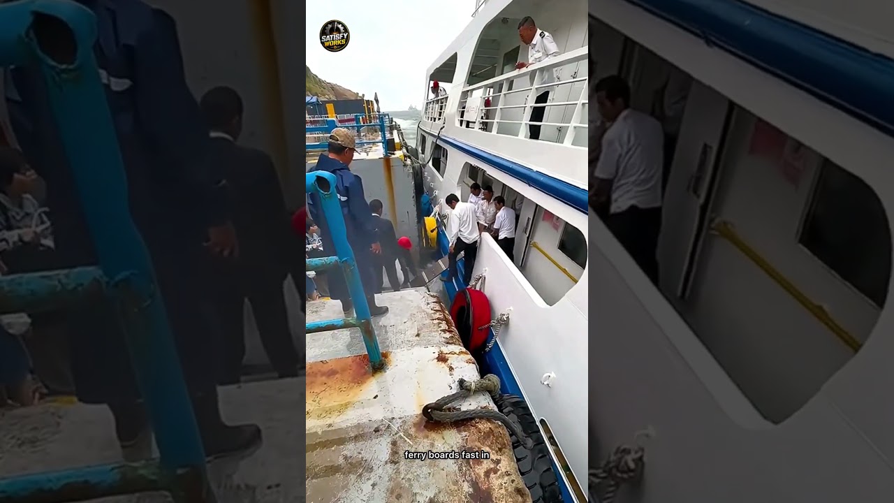 Rough Sea Ferry Boarding &mdash; High-Risk Typhoon Evacuation 🌊⛴️