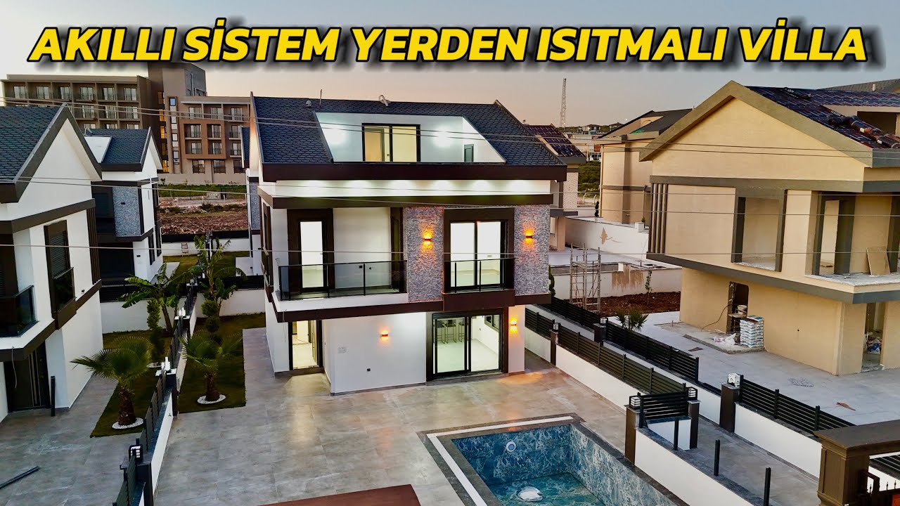 Didimde Satılık Akıllı Sistem Yerden Isıtmalı Tam Müstakil 4+1 Sıfır Villa / No:215