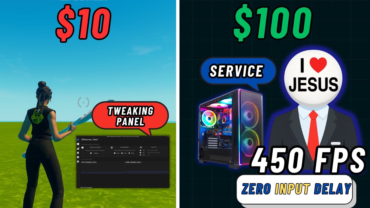 I tested $10 VS $100 Fortnite PC Tweaks!