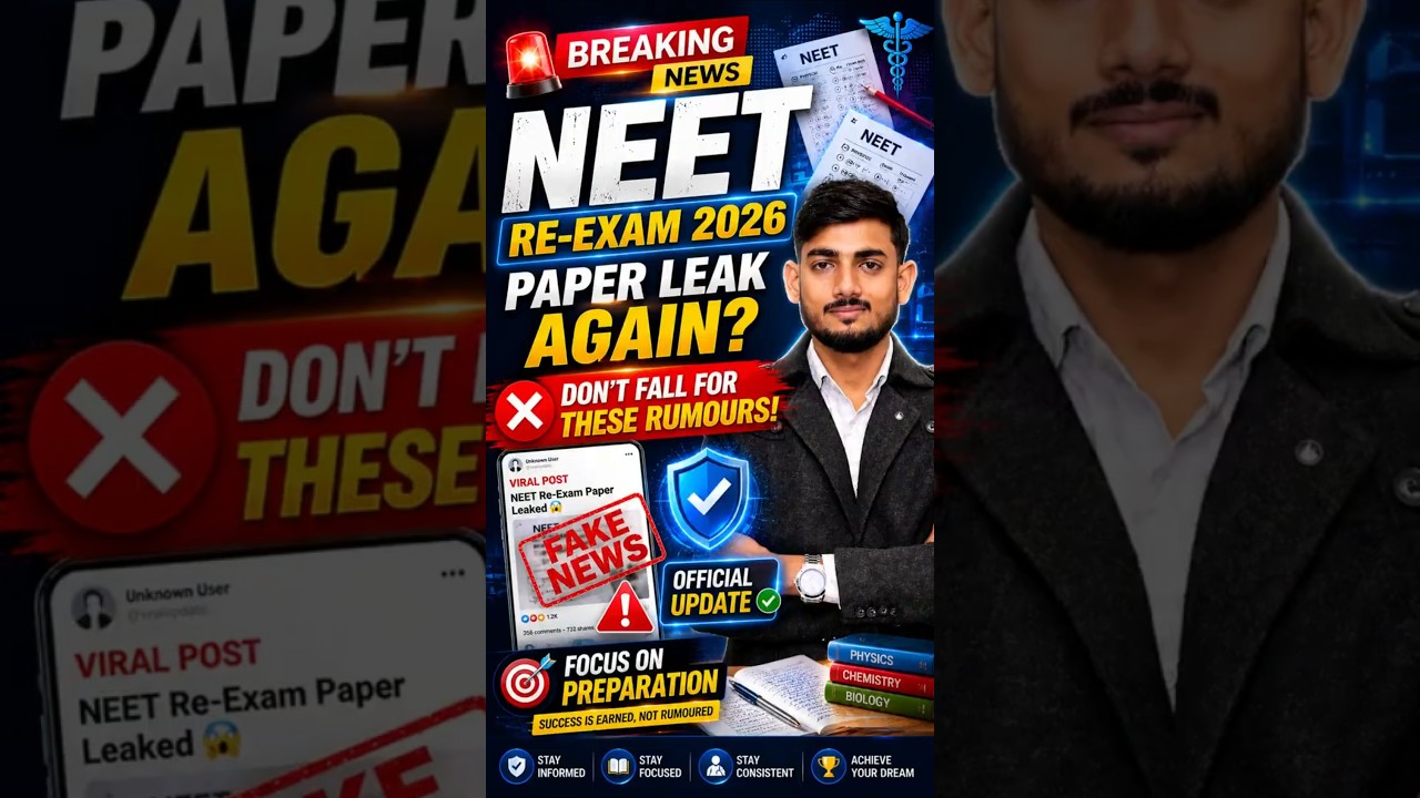 🚨 NEET Re-Exam 2026 | Paper Leak Again? Don't Fall for These Rumours! #neet2026