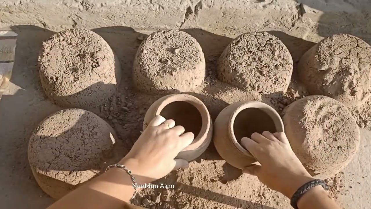 New dusty red dirt floor+clay pot crumbling asmr💤