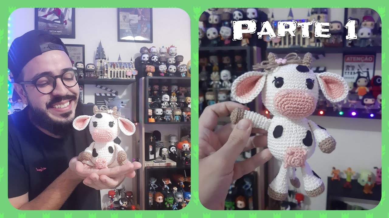 Vaquinha Amigurumi Passo a Passo (PARTE 1) Gigi a Vaquinha, Bichinhos do Ti #tiagoamigurumi