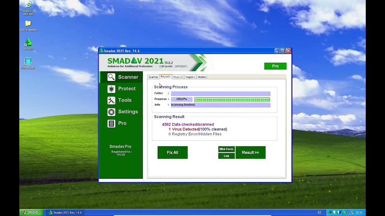 Eliminando Nava Shield con SMADAV Pro - Demostración de GamingFoundation