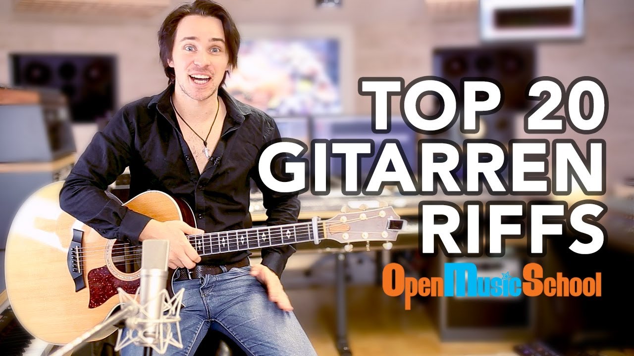 Die 20 besten Gitarrenriffs / Intros aller Zeiten &ndash; TOP 20 Gitarrenriffs (Akustik Gitarre)