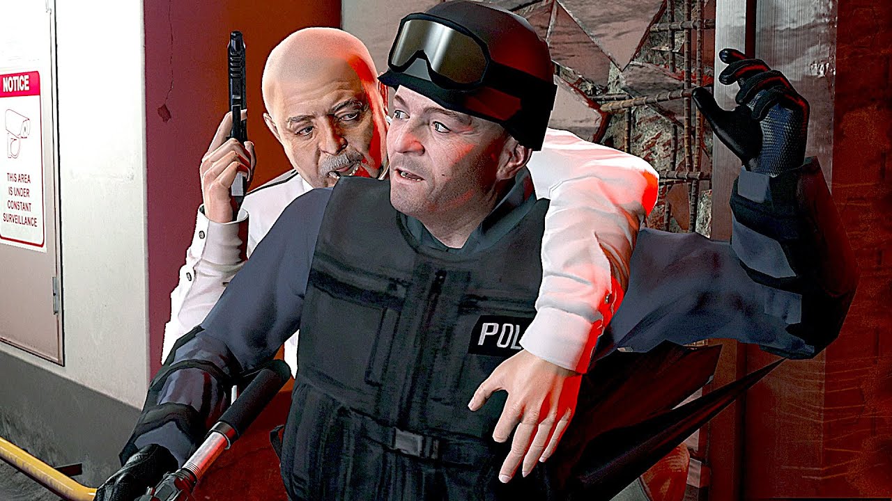 GTA 5 — Что произойдёт, если бы👮SWAT Майкл и Тревор были в Прологе! (Миссии SWAT по ограблению ба...