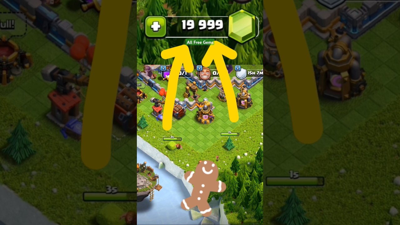 Free 20000 Gems🤯😱 Clash Of Clans #shortsviral #clashofclans #coc #shorts