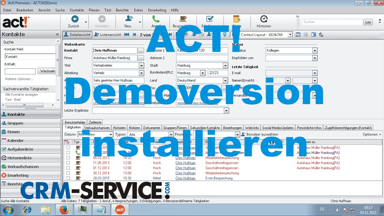 ACT! CRM Demoversion installieren - ACT! Tutorial deutsch