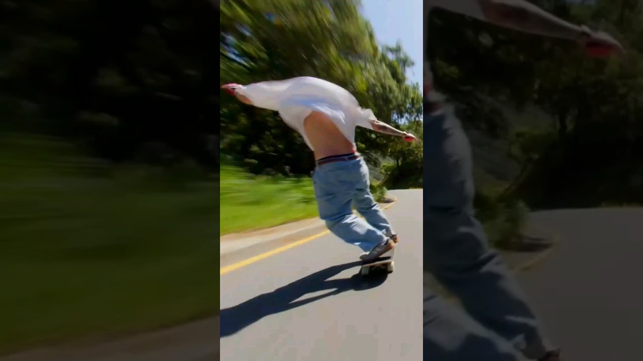 50 Mph downhill skateboarding😱(@coletrotta)