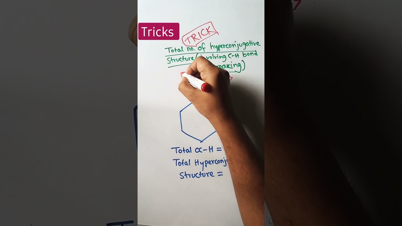 Excellent TRICK to find Hyperconjugation structure #shorts #youtubeshorts #reels #viral #chemistry