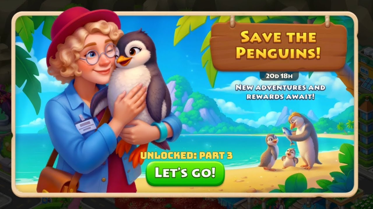 Township Save the Penguins 🐧 | Part 3 Walkthrough: Rope, Traps & Rewards