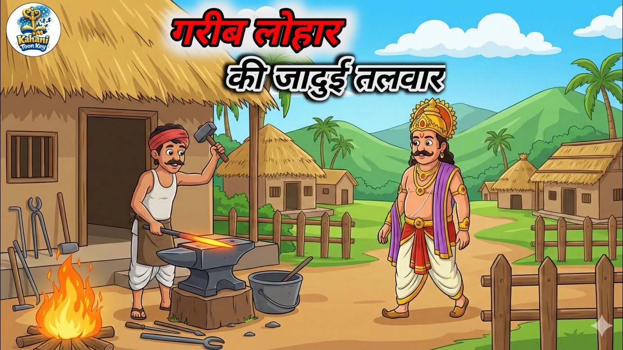 गरीब लोहार की जादुई तलवार 🗡️ | Garib Lohar | Hindi Cartoon Video | Moral Story | @KahaniToonKey