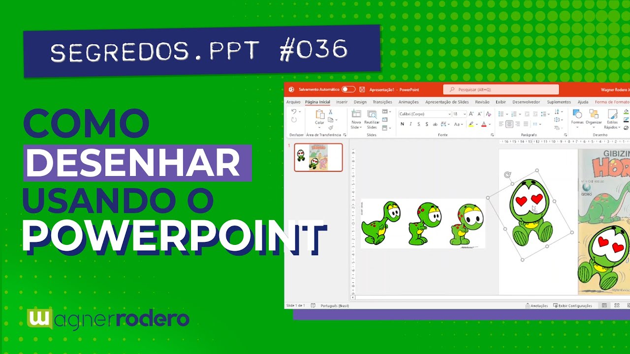 APRENDA COMO DESENHAR PERSONAGENS NO POWERPOINT | SEGREDOS.PPT #036