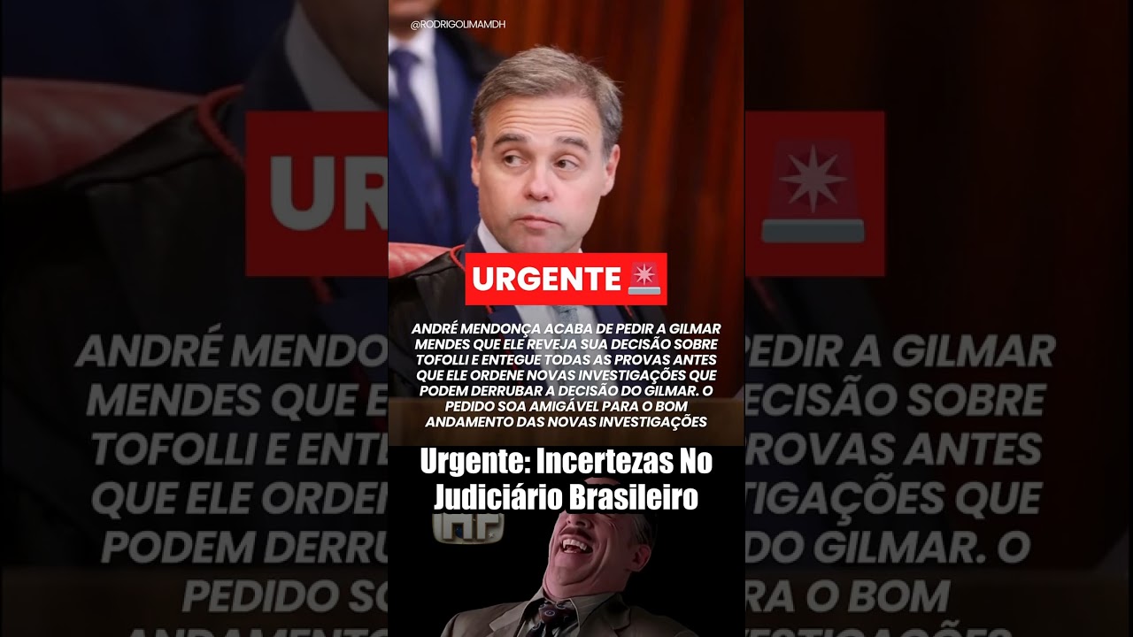Andr&eacute; Mendon&ccedil;a pede revis&atilde;o urgente a Gilmar Mendes: novas provas a caminho! 🚨