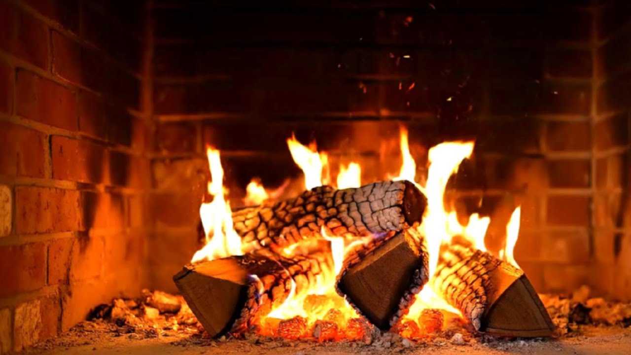 Fireplace with Crackling Logs and Relaxing Fire Sounds for Stress and Insomnia