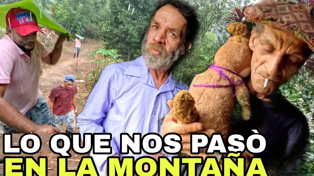 DONDE Don NEGRO y PAPO nos atrapó la LLUVIA en la MONTAÑA ellos muy CONTENTO juntos a su FAMILIA.