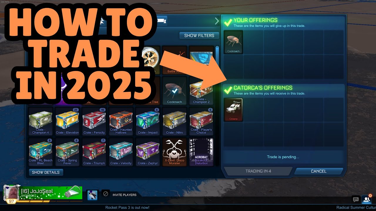 How to Trade Items in Rocket League 2025