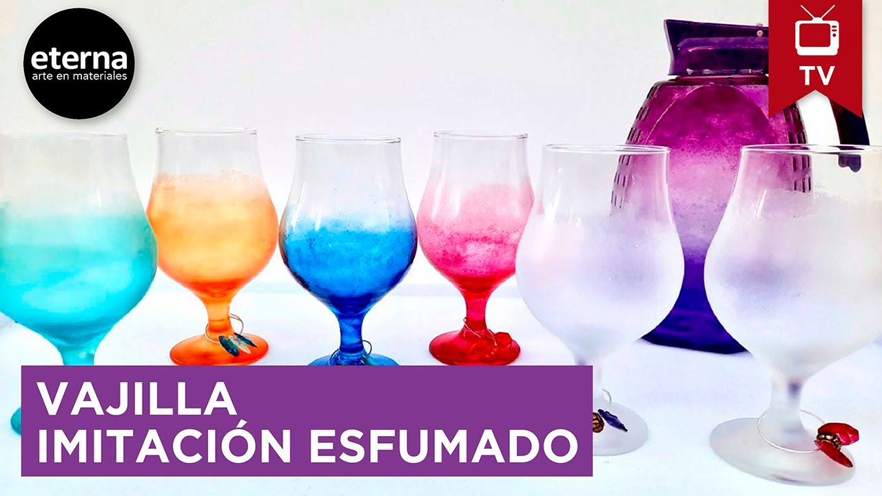 Técnica · Imitación esfumado sobre vidrio