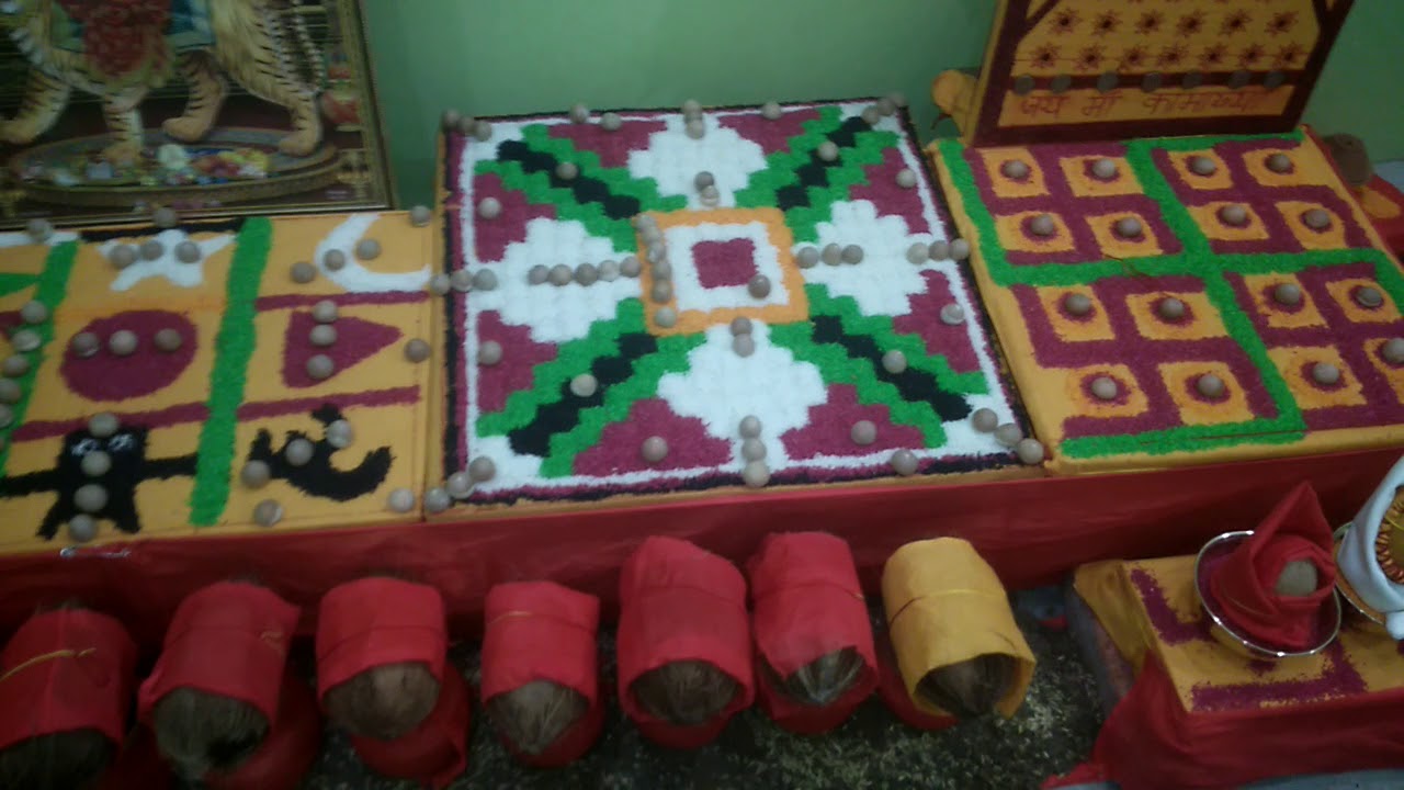 सर्वतोभद्र षोडश मातृका सप्तघृत मातृका नवग्रह वेदी sodas matrika sarvto bhadr saptghrit matrika
