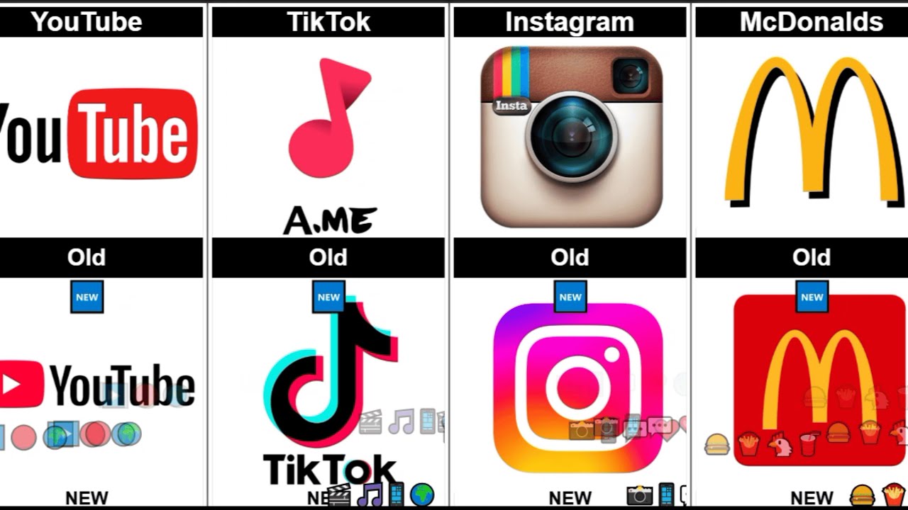 Evolution of Brand Logos Old vs New Designs Comparison part16