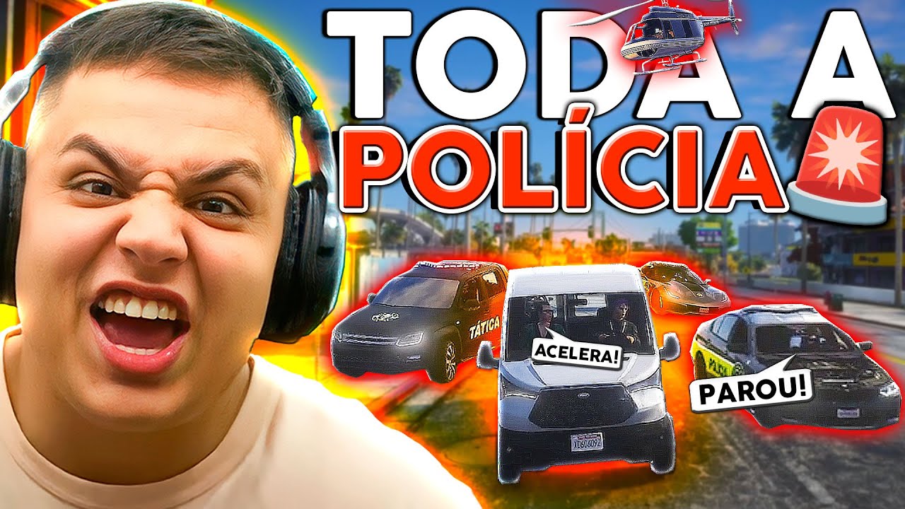 A POLlCIA INTEIRA me PERSEGUIU! GTA RP (Paulinho o LOKO)