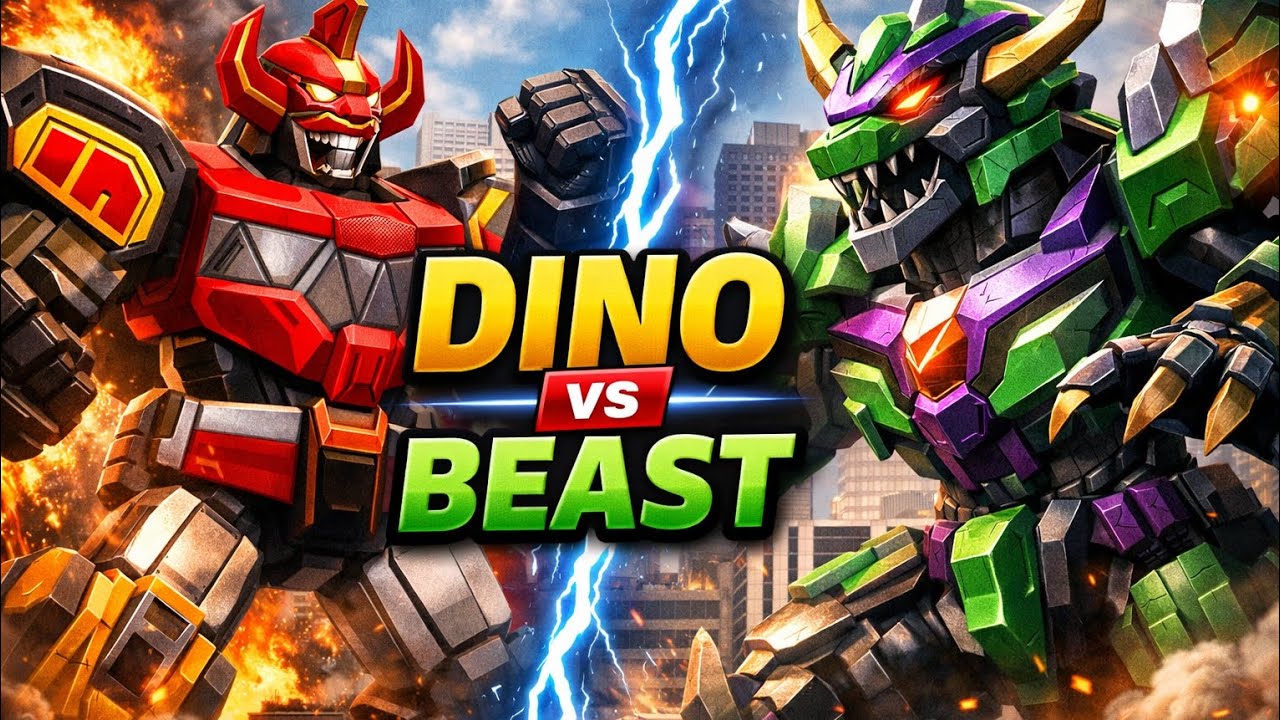 Dino Megazord vs Beast Megazord | Power Rangers Legacy Gameplay 🔥