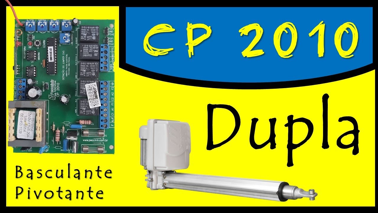 CP 2010 Peccinin Nice Dupla Para Portão Pivotante Duas folhas  ou Basculante de 2 motores