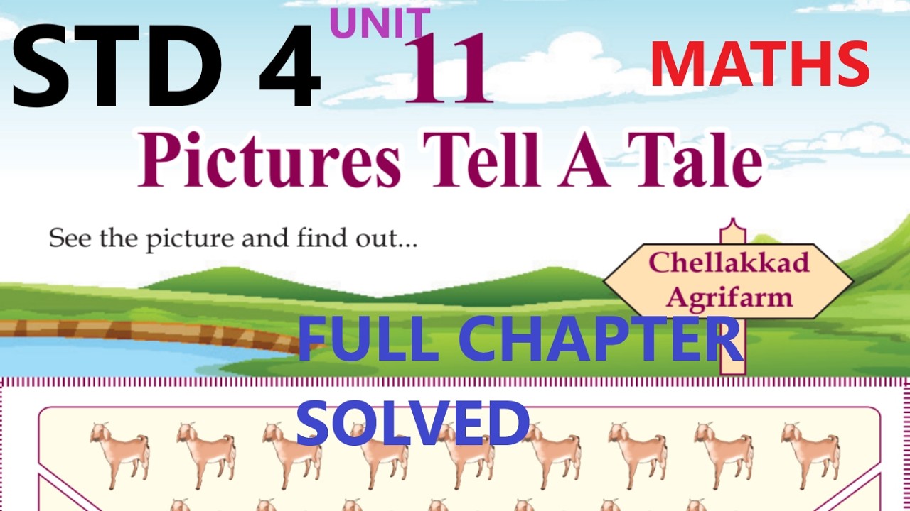 STD 4 MATHS UNIT 11 PICTURES TELL A TALE PAGE 173 TO 182 NEW SYLLABUS 2025 SCERT