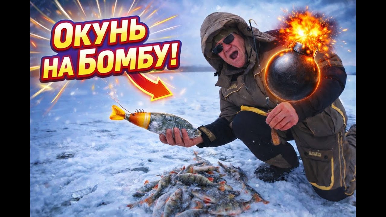 Окунь хочет рабочую приманку Бомбу#polycarp