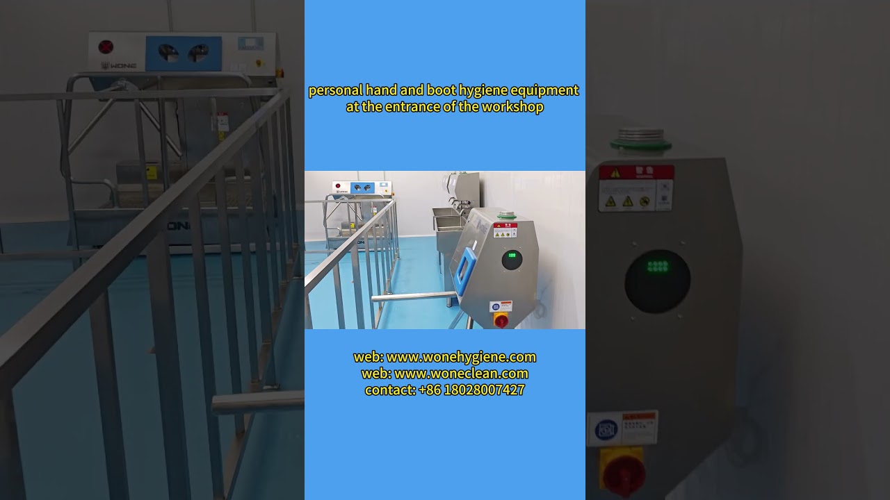 hygiene solution for food factory #food factory #clean hand #hygiene station #boot washer