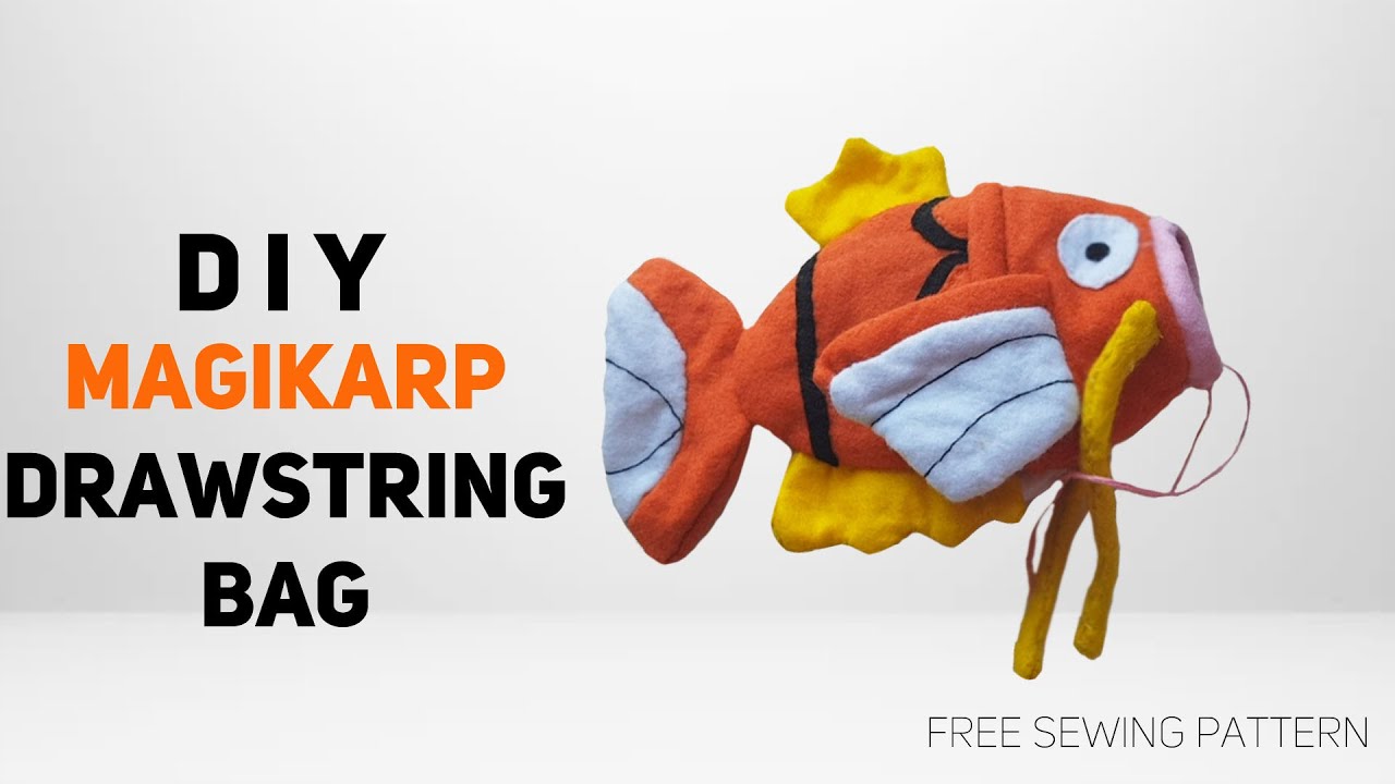 How to Make a Magikarp Drawstring Bag [Free Pattern]