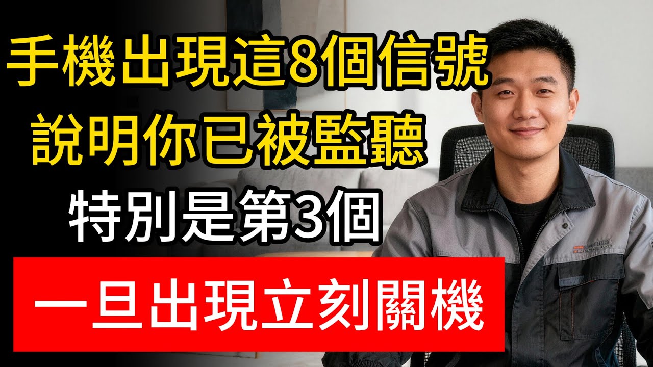 手機出現這8種異常，你可能正被“偷聽偷看”！尤其第3種，一旦發生馬上斷電！#手機監聽 #資訊安全 #手機中毒 #個資保護 #網絡詐騙