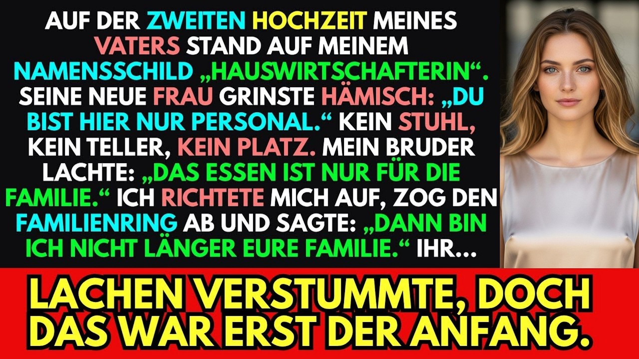 Mein Vater bezeichnete mich auf seiner Hochzeit als ‚Hausmeister‘ obwohl ich 40 % seiner Firma besaß