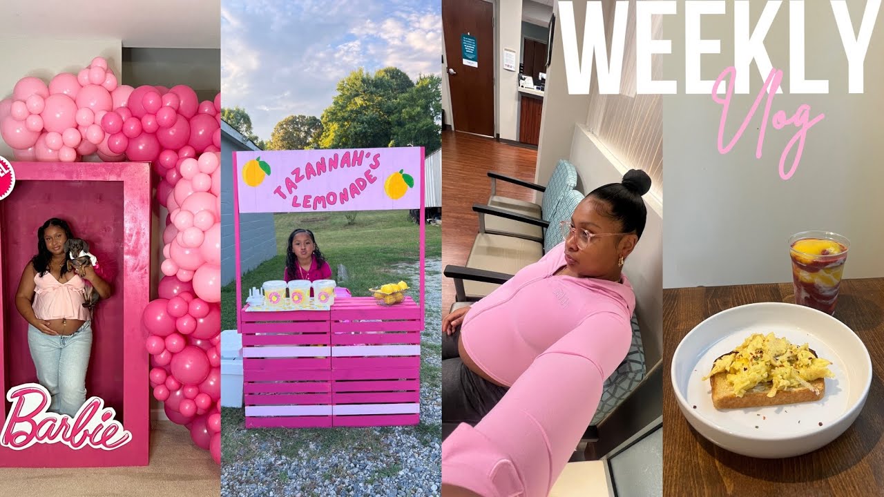WEEKLY VLOG | Pregnancy Update + Tazannah’s DIY Lemonade Stand + Barbie Pawty Decor+Gymnastics Class