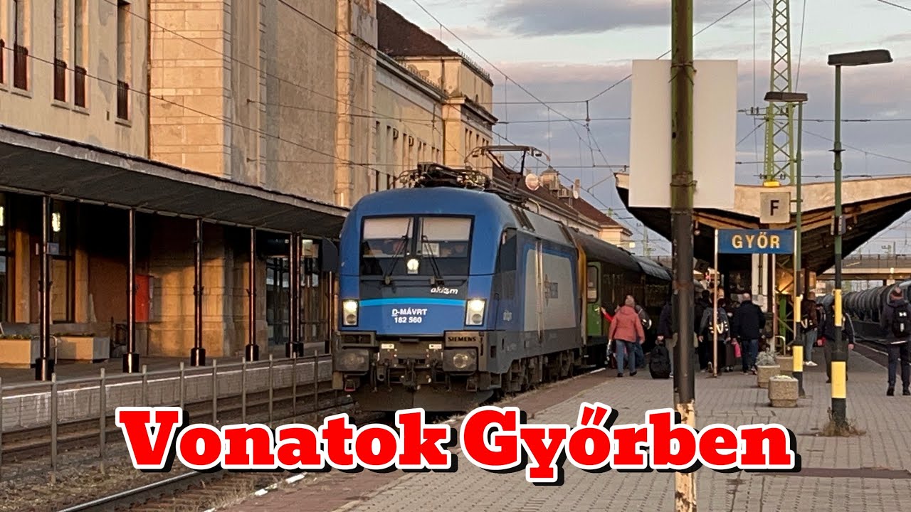 Vonatok Győr állomáson 2024. 11. 24.