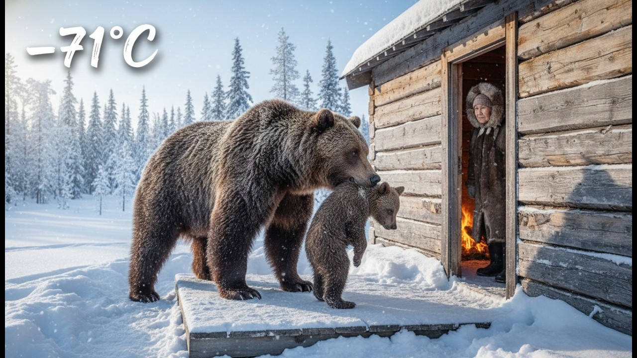 A Desperate Bear Brought Her Dying Cub to a 80 Year Old Woman in  71°C  What Happened Next