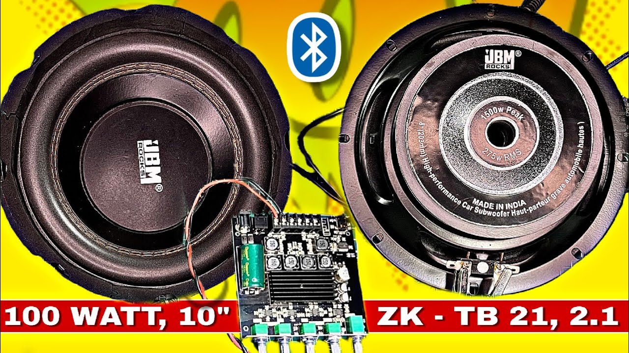 8” 100 watt Rms power subwoofer testing & review🥵with 200 watt ZK-TB 21, 3116D2 class d amplifier