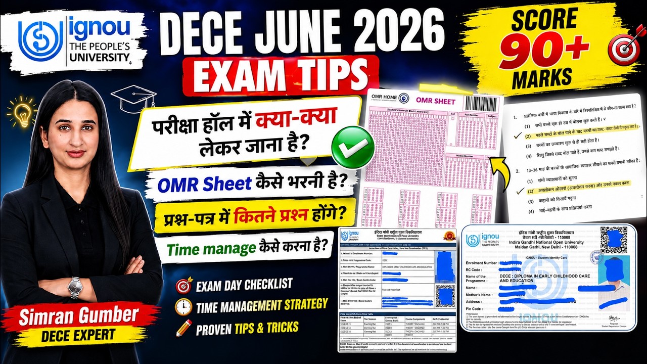 DECE June 2026 Exam Tips IGNOU Level Up Learning Simran Gumber