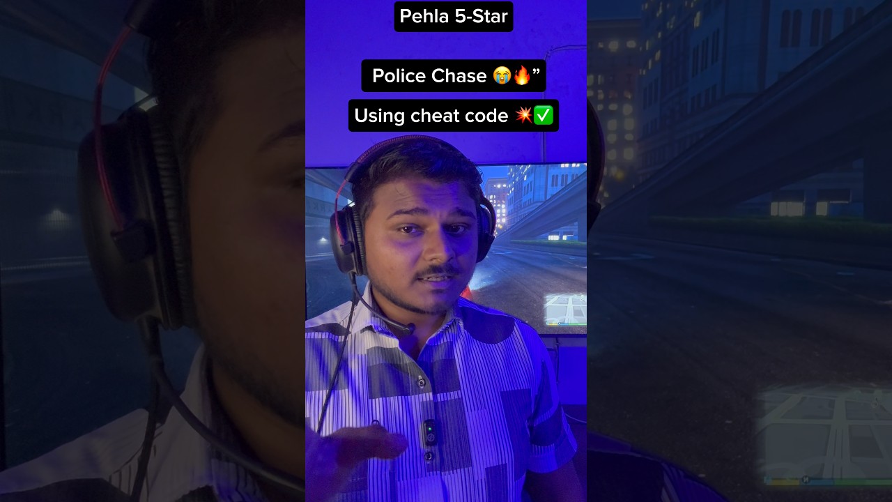 Pehla 5-Star Police Chase 🔥 using Cheat Code 😱#GTA5PS5#5StarChase#ViralReels #WASTED #gtachallenge