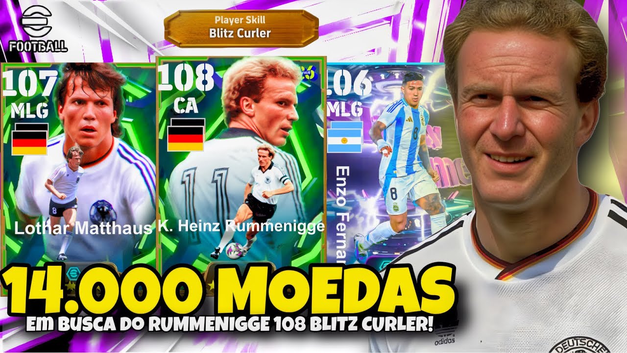SERÁ QUE COM 14 MIL MOEDAS EU CONSEGUI TIRAR O RUMMENIGGE 108 BLITZ CURLER No Efootball Mobile???