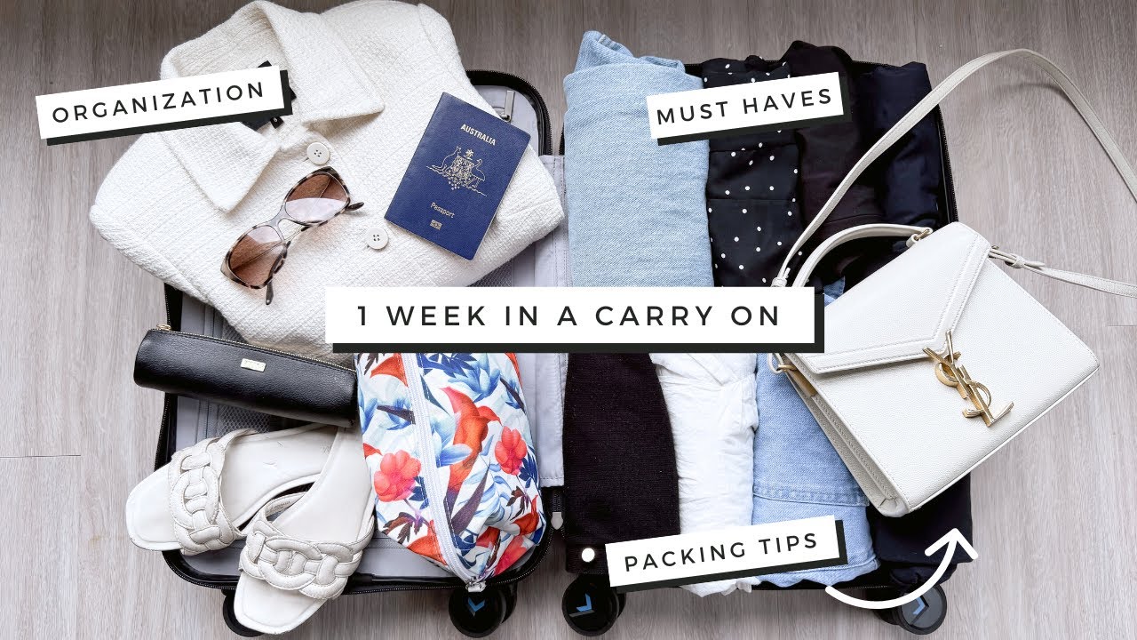 Pack with me | 1 week in a carry on - Travel packing organization for summer vacation