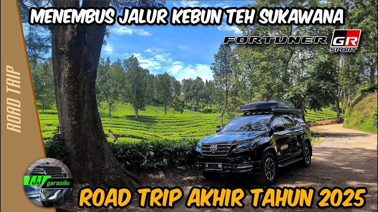 menembus hijaunya Kebun Teh Sukawana, Road Trip akhir tahun 2025 pakai toyota  Fortuner 2.8