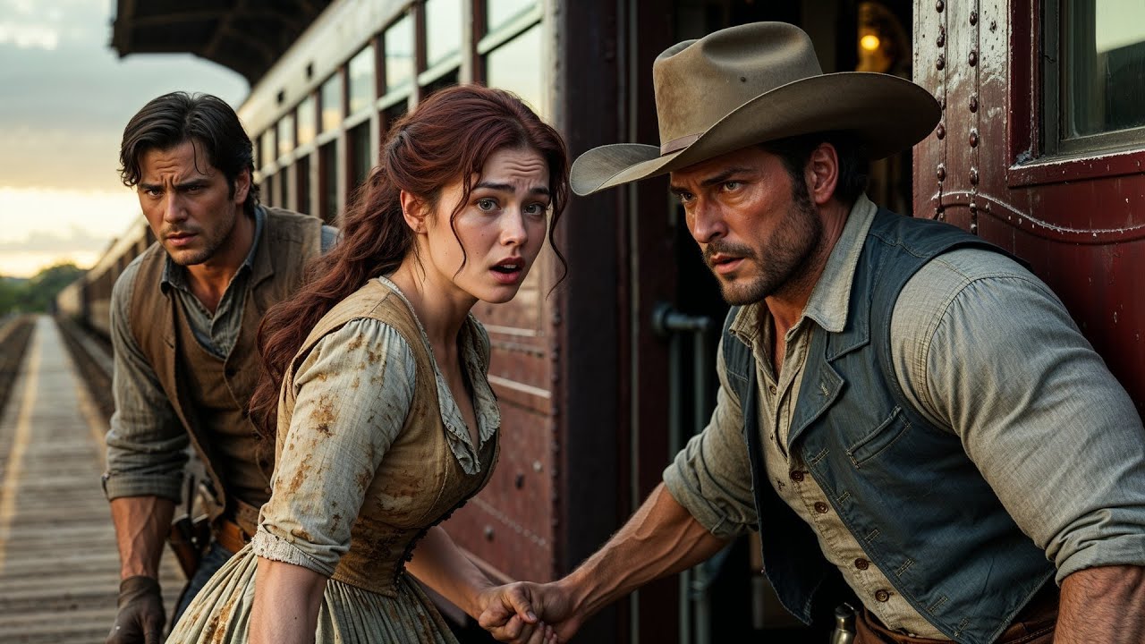 Two Men Were Forcing Her Onto The Northbound Train, A Cowboy Blocked The Door And Said 