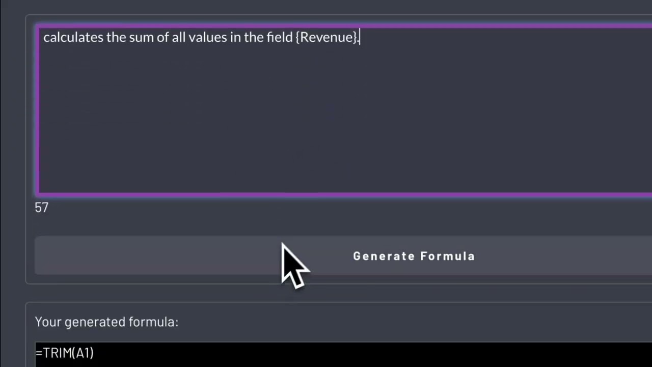 How to Use the Excel Formula Generator