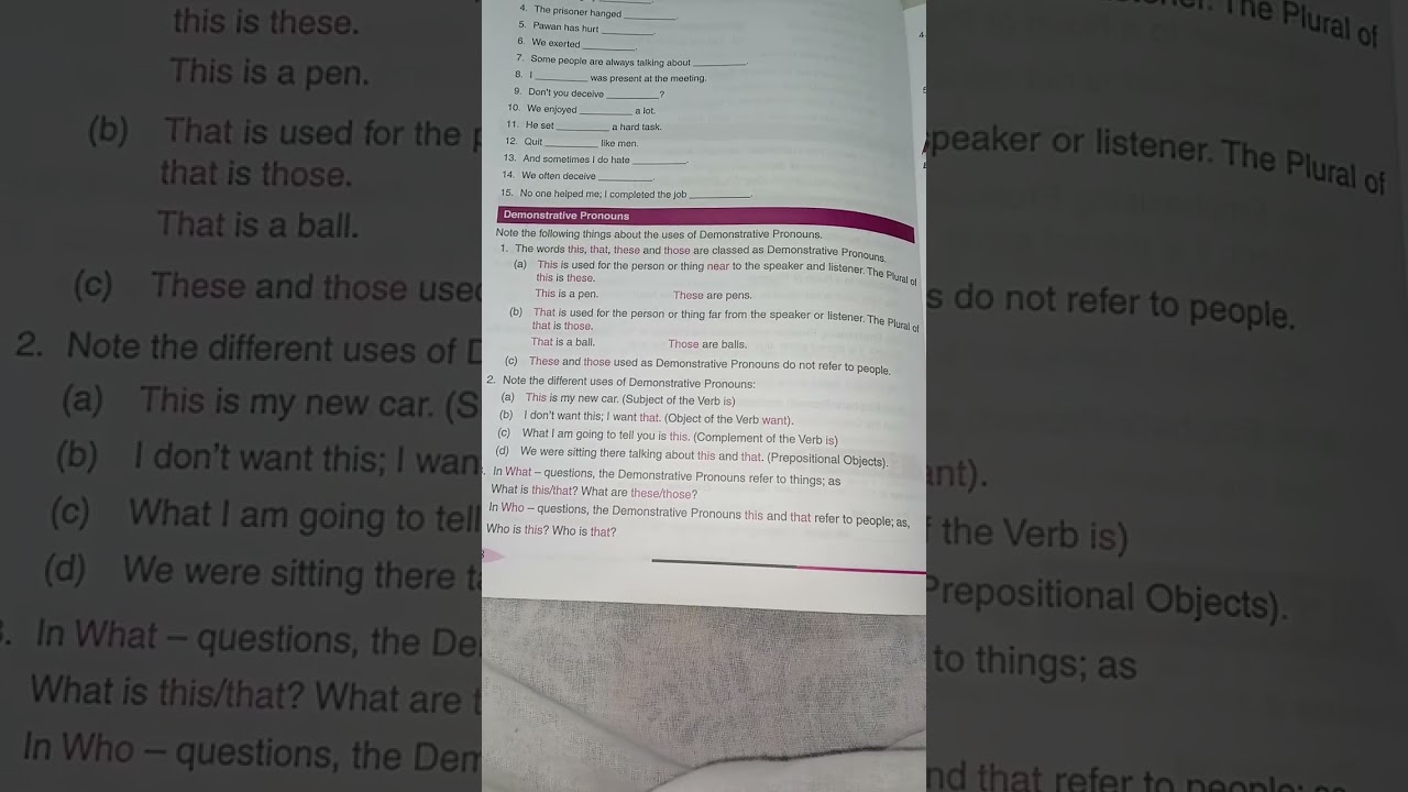 Pronouns and kinds of pronouns explanation and example for class 8
