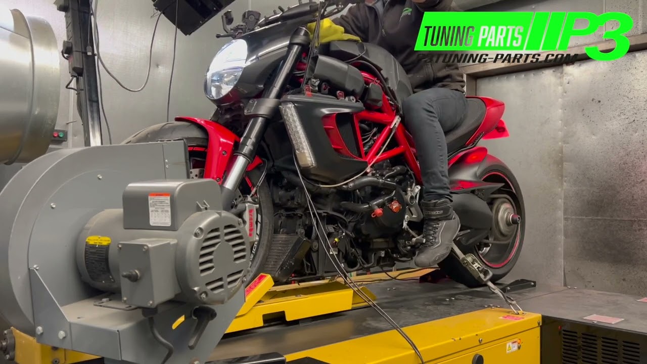 Ducati Diavel 1200 Remus De CAT and silencer, DNA air filter ECU custom Mapping Woolich P3 Tuning
