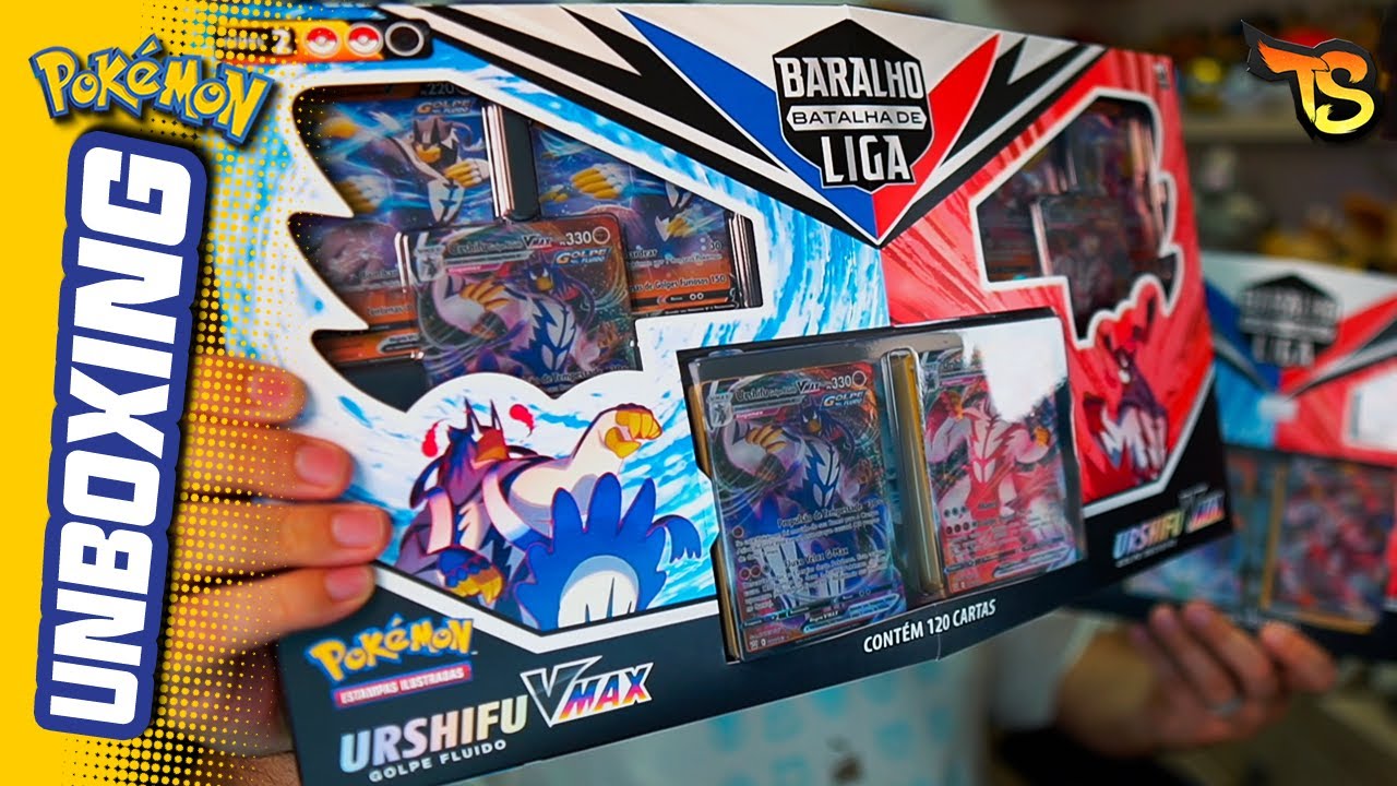 Unboxing + Melhorando o Baralho Batalha de Liga Urshifu VMAX DUPLO! - Pokémon TCG