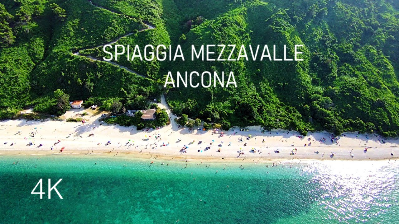Spiaggia Mezzavalle, Ancona - [4K Drone]